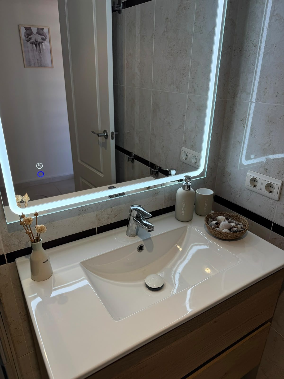 Twin room's bathroom sink detail